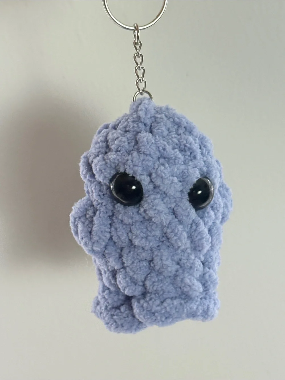 Handmade Lavender Crochet Ghost Keychain – 3”